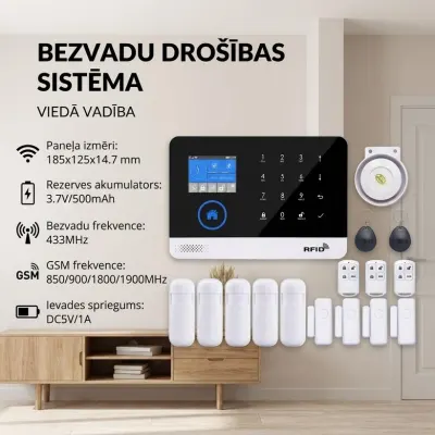 Signalizācija mājai ar Wifi un 4G, zvana trauksmes gadijumā uz telefonu, video un drošības sistēmas sludinājums Rīgā 1