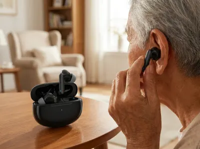 Bluetooth-усилители звука с приложением и зарядным чехлом, оптика, слуховые аппараты, медицинские вспомогательные средства ad в Риге 2