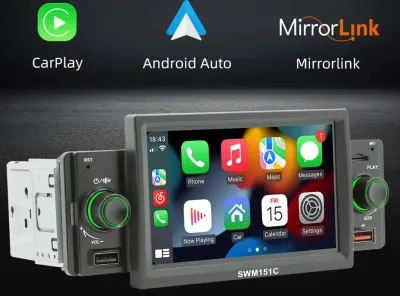 Automašīnas radio LCD + kamera, CarPlay SWM151C - (Android -Auto 5 collu, MP5..., video un drošības sistēmas sludinājums Rīgā 5