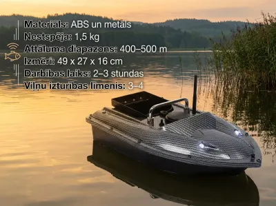 Fishing Bait Boat with Remote Control (500 m Range), 1.5 kg Payload Capacity, Dual Motors,..., furniture and interior, lighting ad in Riga 4