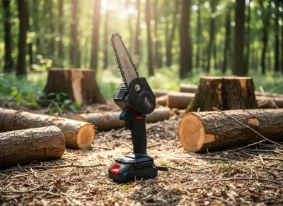 Mini Handheld Chain Saw, 24V, 2000mAh Lithium Battery, with a 19cm Chain for Gardening, furniture and interior, lighting ad in Riga 1