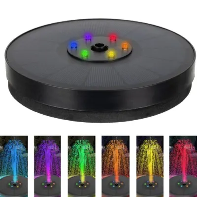 Fountain with a solar battery and LED lights that glow at night (180 l/h; jets..., furniture and interior, lighting ad in Riga 4