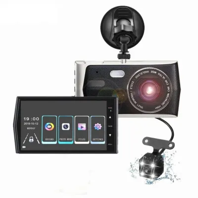 Car dashcam with 2 cameras (touchscreen, 4K, motion-activated recording, ..., video and security systems ad in Riga 5