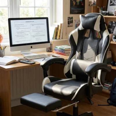 Computer chair for studying, a comfortable chair for students, furniture and interior, lighting ad in Riga 4