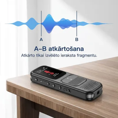 Professional Bluetooth voice recorder with DSP noise reduction and a TFT display, accessories and smart devices ad in Riga 9