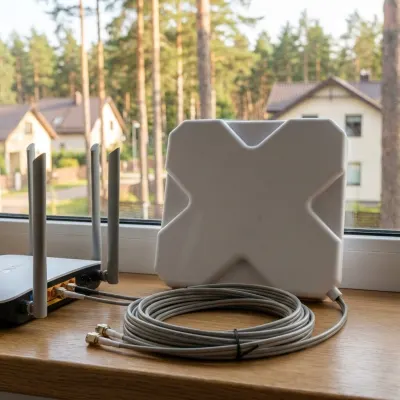 Антенна GSM 4G LTE 35 дБи, GPRS, разъем SMA (вилка), кабель длиной 2 метра, антенна для Wi-Fi-роутера, сетевое оборудование ad в Риге 1