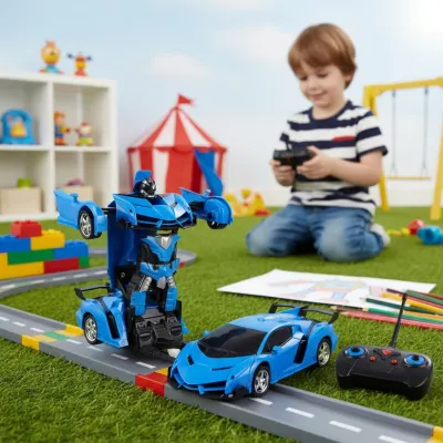 Детская машинка с пультом «TRANSFORMERS», «два в одном», синяя, игрушки ad в Риге 2