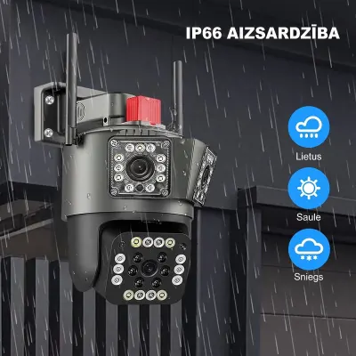 12 MP Outdoor WiFi PTZ Surveillance Camera with Four Lenses, video and security systems ad in Riga 9