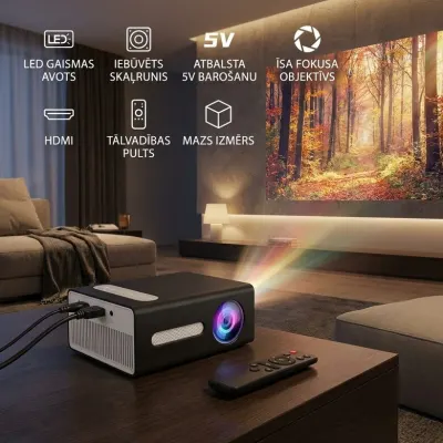 Led Video Projektors HD 1080p (viegli pārnēsājams), mēbeles un interjers, apgaismojums sludinājums Rīgā 1