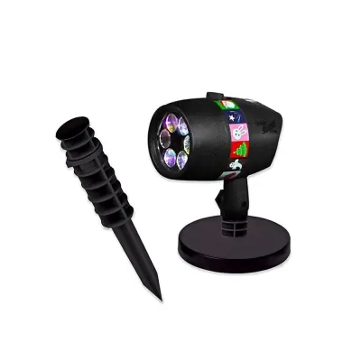 LED laser projector with 12 slide cards, 15 cm, for indoor and outdoor use, furniture and interior, lighting ad in Riga 8