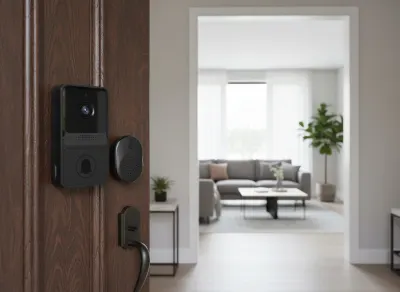 Домофон с дверным звонком, Wi-Fi и камерой; на смартфон приходит уведомление, видеонаблюдение и системы безопасности ad в Риге 8