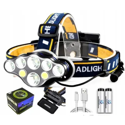 Galvas lukturis ar x9 Cree diodēm, akumulatoru un lādētāju, sporta nodarbības, inventārs, piederumi sludinājums Rīgā 3
