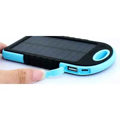 5000mAh Power Bank with Solar Panel for Outdoor Use While Camping, sports activities, equipment, accessories ad in Riga 2