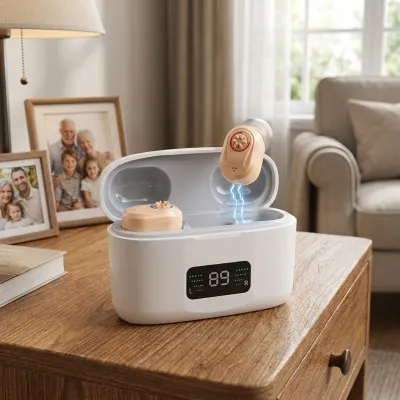 Rechargeable digital hearing aids with noise reduction, optics, hearing aids, health aids ad in Riga 5