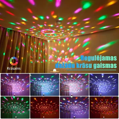 Colorful disco ball with Bluetooth, stereo, MP3, and remote control, 16 x..., accessories and smart devices ad in Riga 10