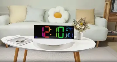 39 cm LED wall clock with 8 colors, large display, furniture and interior, lighting ad in Riga 9