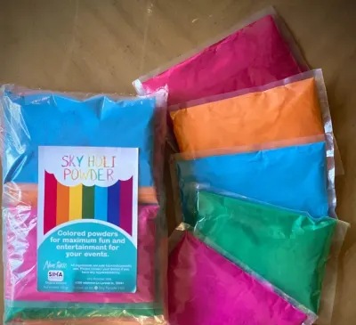 РАСПРОДАЖА — «Holy Powder» 6 × 100 г — УФ-краски для фестивалей и вечеринок, мебель и интерьер, освещение ad в Риге 6