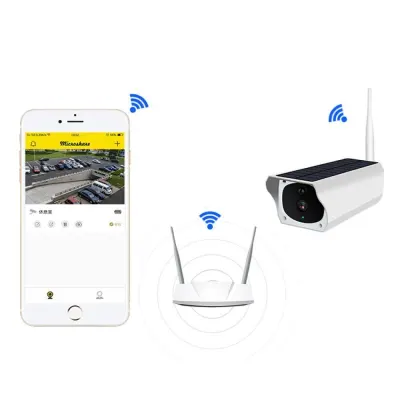 Камера с солнечным аккумулятором и Wi-Fi, оснащенная датчиком движения, камера видеонаблюдения, видеонаблюдение и системы безопасности ad в Риге 2