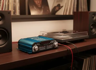 Hi-Fi 350W Audio Amplifier, 4 Channels, FM Radio, USB, tv and electronics ad in Riga 4