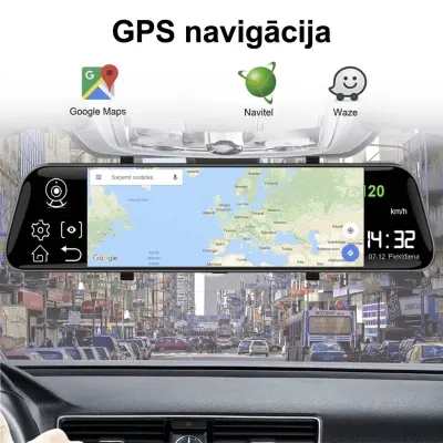Auto videoreģistrators Android 8.1 4G navigators 10 collas Bluetooth, video un drošības sistēmas sludinājums Rīgā 9