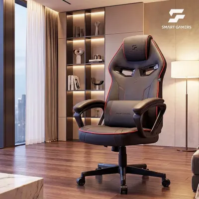 Melns ergonomisks gaming datorkrēsls ar jostasvietas spilvenu līdz 120 kg, mēbeles un interjers, apgaismojums sludinājums Rīgā 3