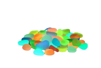 100 glow-in-the-dark stones for aquariums and gardens—charge in the sun,  animal feed, products and services ad in Riga 5