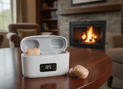 Rechargeable digital hearing aids with noise reduction, optics, hearing aids, health aids ad in Riga 4