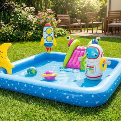 Детская надувная водная игровая площадка-бассейн 228x206 см, ПВХ, 308 л, для лета, игрушки ad в Риге 3