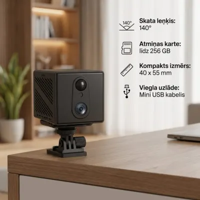4G Bezvadu mini novērošanas kamera ar 2 objektīviem 4K izšķirtspēju un ilgstošu..., video un drošības sistēmas sludinājums Rīgā 2