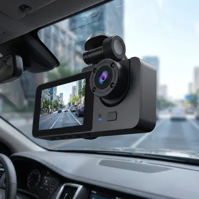 3-Camera Dash Cam with Interior and Rear Cameras, 1080p, video and security systems ad in Riga 1