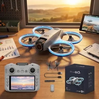 Дрон GT3 MAX 8K FPV с двумя камерами, Wi-Fi 5G и системой обхода препятствий в трёх направлениях, видеонаблюдение и системы безопасности ad в Риге 5