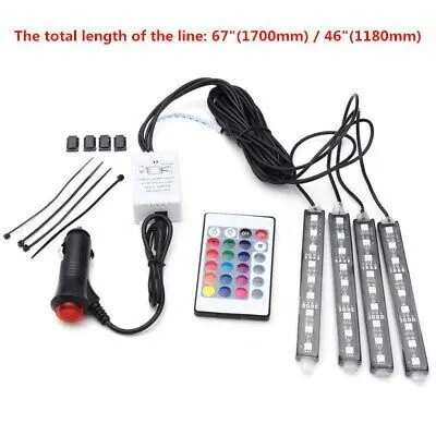 Auto salona LED stilizācijas komplekts 4 lentām RGB ar tālvadības pulti 12V, mēbeles un interjers, apgaismojums sludinājums Rīgā 6