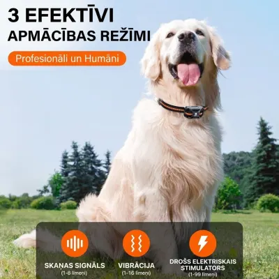 Dog training collar (1000m) with remote control for small and medium-sized dogs..., animal feed, products and services ad in Riga 2
