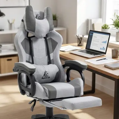 Ergonomic office chair with a footrest and adjustable backrest, comfortable office computer chair, furniture and interior, lighting ad in Riga 5
