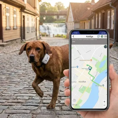 GPS-трекер для животных с SIM-картой, класс защиты IP65, 1000 мА·ч, 30 ч, корм, товары и принадлежности ad в Риге 1