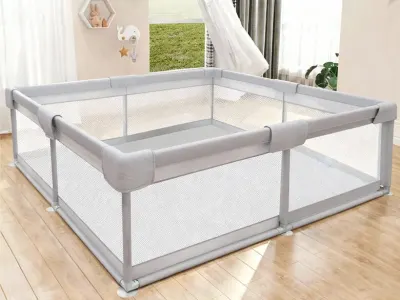 Bērnu sētiņa - manēža 200x200cm, pelēka, bērnu mēbeles sludinājums Rīgā 8