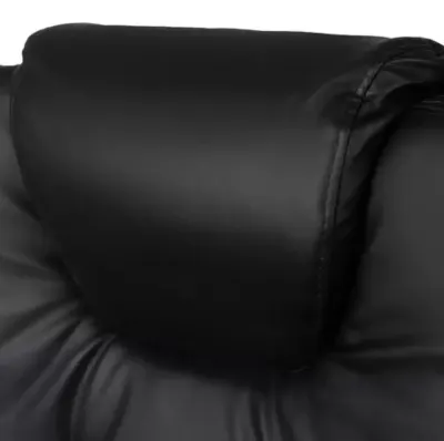 Office chair with footrest, black computer chair, furniture and interior, lighting ad in Riga 9