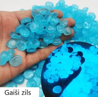 100 glow-in-the-dark stones for aquariums and gardens—charge in the sun,  animal feed, products and services ad in Riga 7