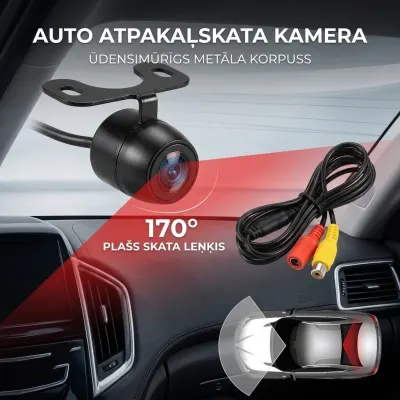 Car rearview camera (12V, 120g, IP67 water resistance, when tilted..., video and security systems ad in Riga 2
