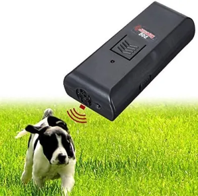 Ultrasonic dog repeller with LED indicator, black, up to 5 m, animal feed, products and services ad in Riga 3