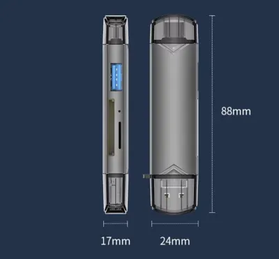 6-in-1 OTG Type-C karšu lasītājs un USB 3.0 adapteris, aksesuāri un viedierīces sludinājums Rīgā 6