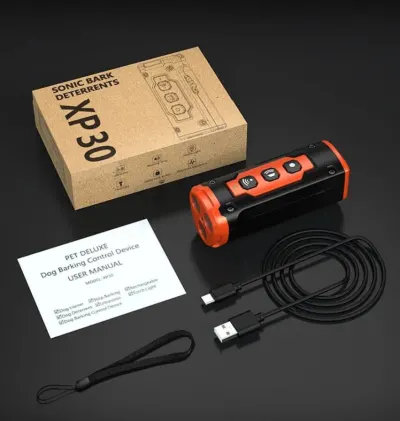 Dog Repeller, 3x Diaphragms, 25 kHz, 15 m Range, with LED Flashlight, 2000 mAh, ABS, animal feed, products and services ad in Riga 5