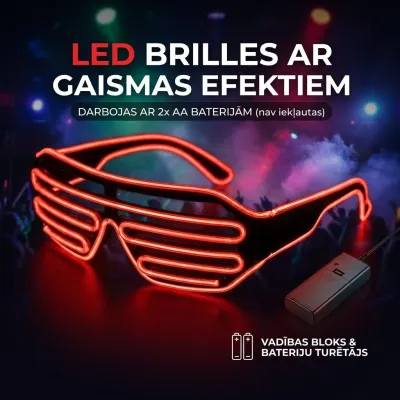 Led spīdošās brilles, dažādās krāsas, mēbeles un interjers, apgaismojums sludinājums Rīgā 1