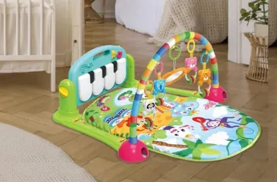 Bērnu aktivitāšu paklājs manēža 80x80cm rozā 0-18 mēneši stimulējoša, bērnu mēbeles sludinājums Rīgā 2