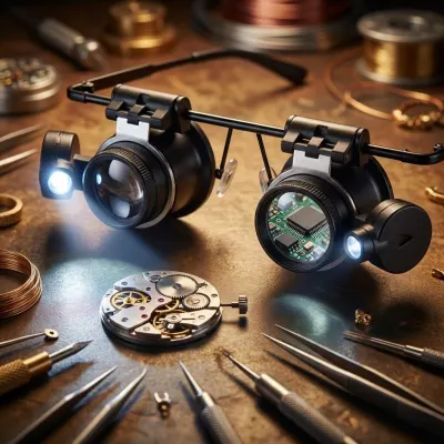 Glasses with 20x magnification and LED lighting, furniture and interior, lighting ad in Riga 2