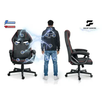 Melns ergonomisks gaming datorkrēsls ar jostasvietas spilvenu līdz 120 kg, mēbeles un interjers, apgaismojums sludinājums Rīgā 6