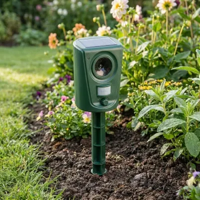 Ultrasonic animal repeller with a PIR motion sensor for the garden, cats, foxes, and..., animal feed, products and services ad in Riga 1