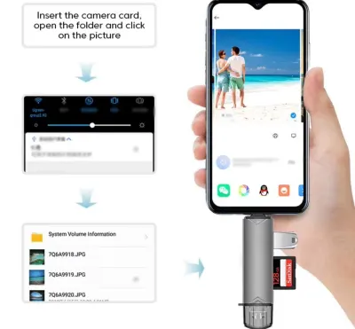 6-in-1 OTG Type-C karšu lasītājs un USB 3.0 adapteris, aksesuāri un viedierīces sludinājums Rīgā 5