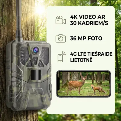 Suntek HC-910Pro 4G Game Camera with 4K Live Streaming, 36 MP,  animal feed, products and services ad in Riga 2