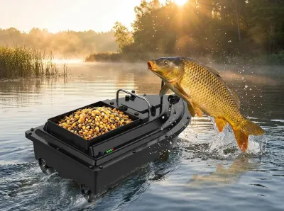 Fishing Boat with 500m Remote Control Range and 1.5kg Capacity, LED Lighting, Lures..., furniture and interior, lighting ad in Riga 1